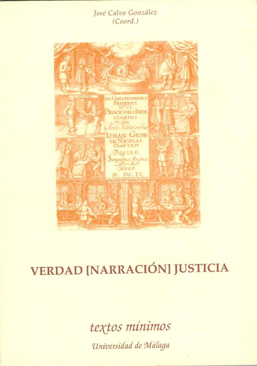 VERDADE (NARRACION) JUSTICIA | 9788474967180 | CALVO GONZALEZ, JOSE