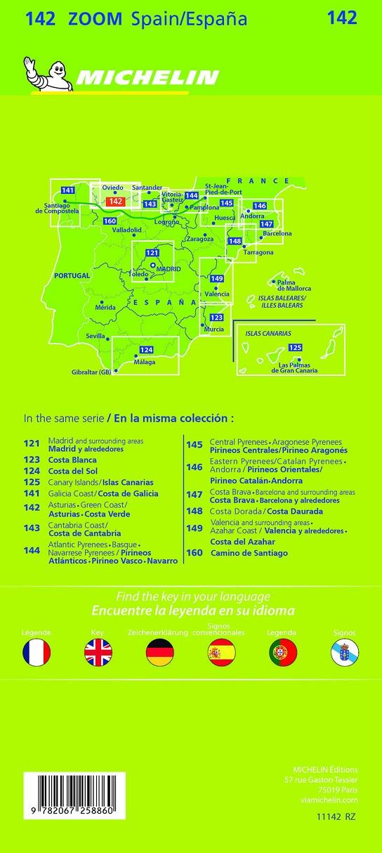 MAPA ZOOM ASTURIAS, COSTA VERDE 11142 | 9782067258860