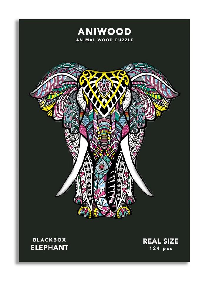 ANIWOOD: ANIMAL WOOD PUZZLE. ELEPHANT (M) | 0726367923126