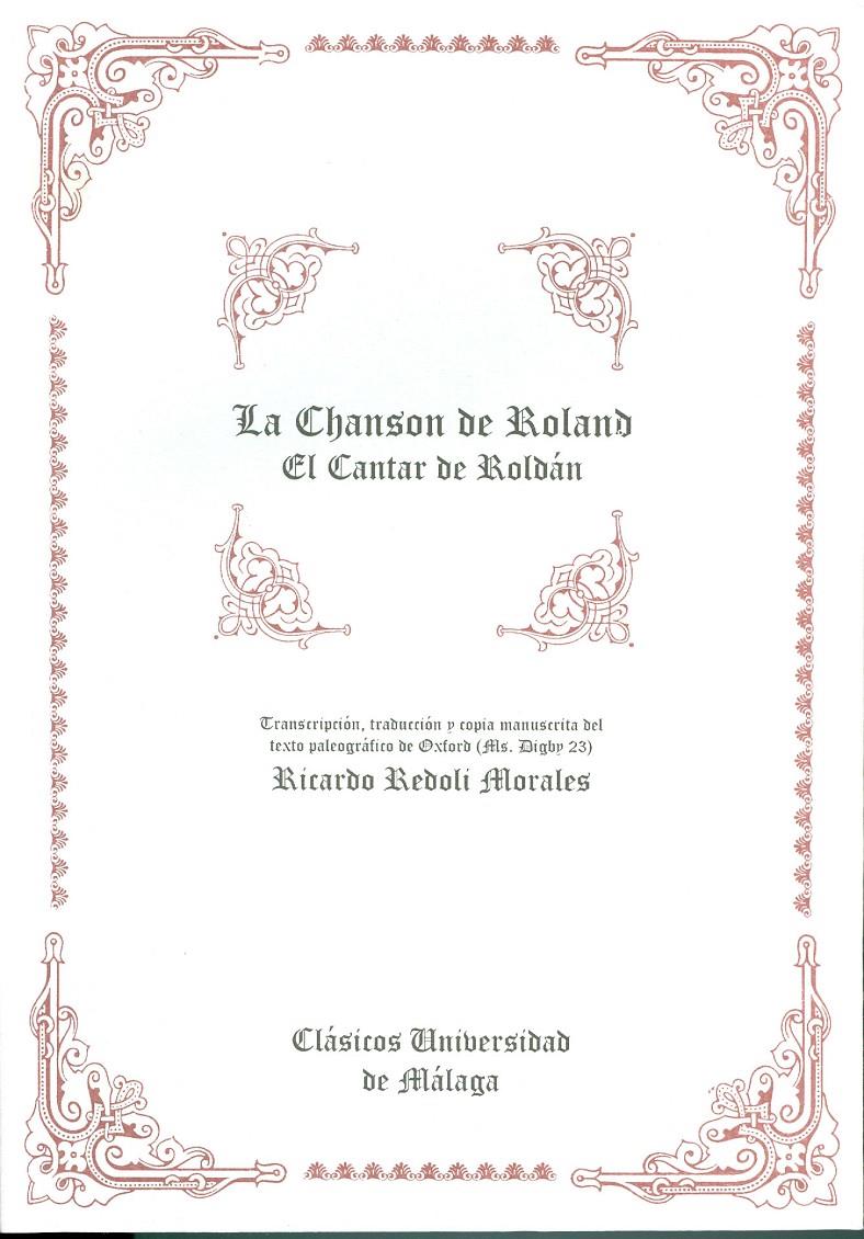 CHANSON DE ROLAND, LA. EL CANTAR DE ROLDAN | 9788474967395 | REDOLI MORALES, RICARDO