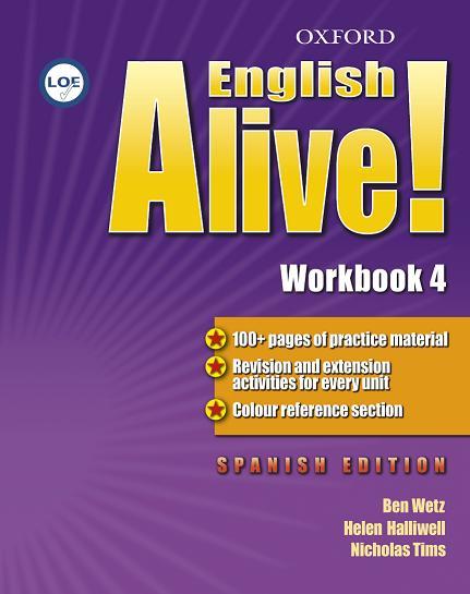 ENGLISH ALIVE! 4: WORKBOOK  (SPANISH) | 9780194710244 | BEN WETZ