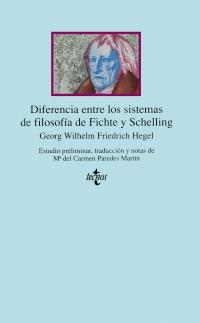 DIFERENCIA ENTRE LOS SISTEMAS DE FILOSOFIA DE FICH | 9788430918379 | HEGEL