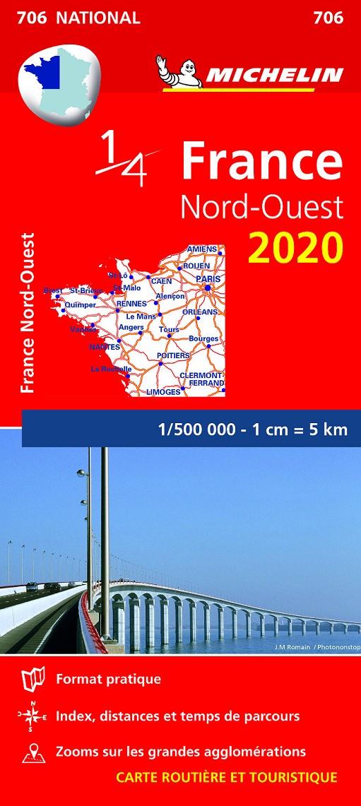 MAPA NATIONAL FRANCE NORD-OUEST 2020 | 9782067242685 | VARIOS AUTORES