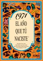 1971 EL AÑO QUE TU NACISTE | 9788489589193 | COLLADO BASCOMPTE, ROSA