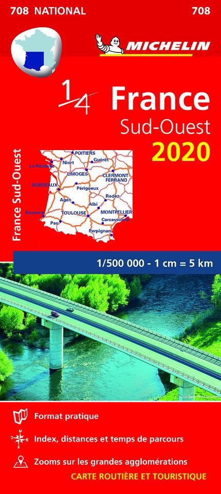 MAPA NATIONAL FRANCE SUD-OUEST 2020 | 9782067242708 | VARIOS AUTORES