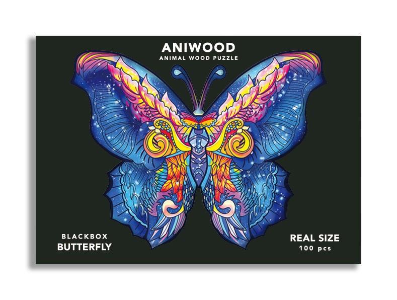 ANIWOOD: ANIMAL WOOD PUZZLE BUTTERFLY (S) | 0726367923218