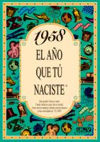 1958 EL AÑO QUE TU NACISTE | 9788488907950 | COLLADO BASCOMPTE, ROSA