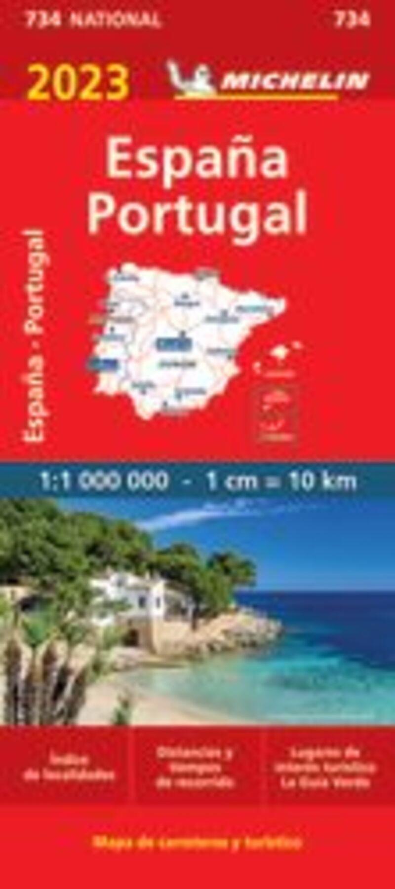 MAPA NATIONAL ESPAÑA, PORTUGAL 2023 | 9782067258075