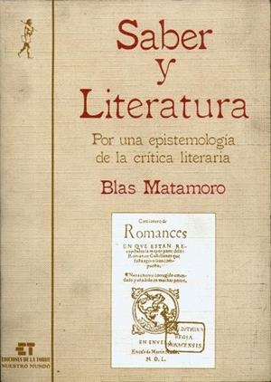 SABER Y LITERATURA | 9788485277896 | MATAMORO, BLAS