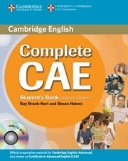 COMPLETE CAE STUDENT'S BOOK WITHOUT ANSWERS WITH CD-ROM | 9780521698429 | BROOK-HART, GUY/HAINES, SIMON
