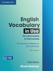 ENGLISH VOCABULARY IN USE PRE-INTERMEDIATE AND INTERMEDIATE WITH ANSWERS 3RD EDI | 9780521149884 | REDMAN, STUART
