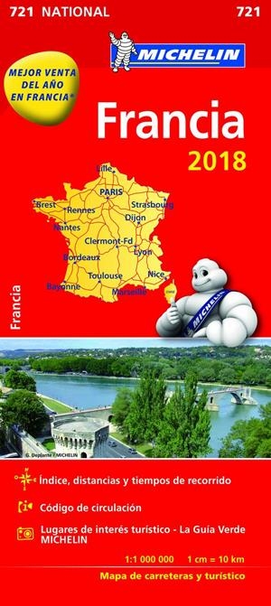 MAPA NATIONAL FRANCIA 2018 | 9782067226524 | VARIOS AUTORES