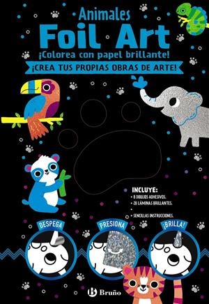 FOIL ART. COLOREA CON PAPEL BRILLANTE. ANIMALES | 9788469628577 | VARIOS AUTORES