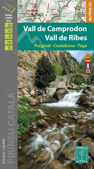VALL DE CAMPRODON VALL DE RIBES. PUIGMAL-COSTABONA-TAGA  | 9788480908658 | 1:50.000 -ALPINA EDICIÓ 2021 / 2022