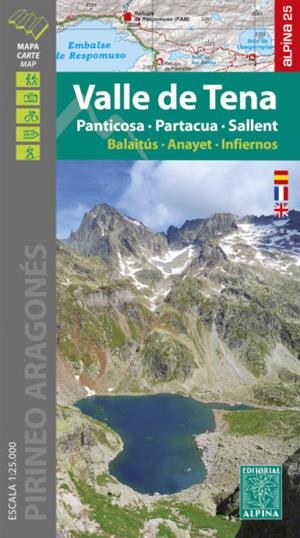 VALLE DE TENA. PANTICOSA – PARTACUA – SALLENT. 1:25.000 -ALPINA | 9788480908665 | MAPA 1:25.000 -ALPINA