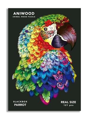 ANIWOOD: ANIMAL WOOD PUZZLE. PARROT (M) | 0726367923140