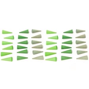 36 PECES CÒNIQUES PER MANDALA VERD   | 8436580870887