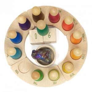 CALENDARI PERPETU DE FUSTA AMB NINS | 8436580870290