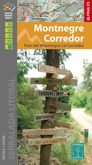 MONTNEGRE CORREDOR 1:25.000 | 9788480909037